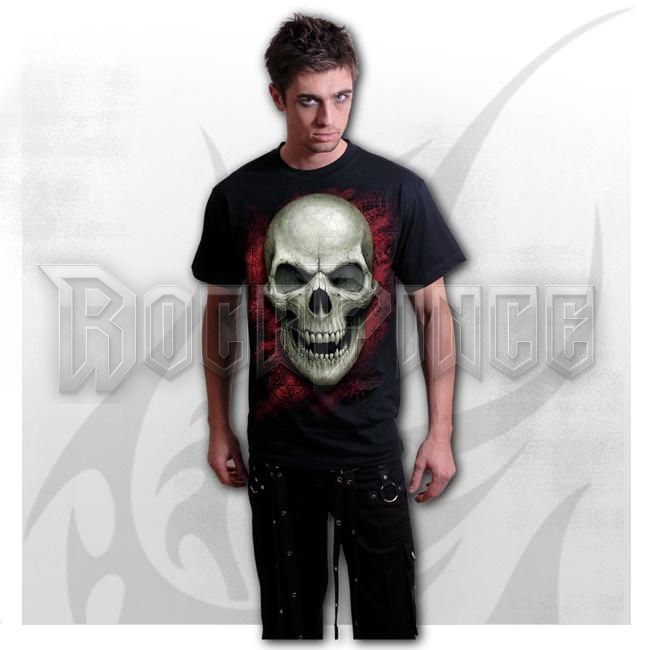GOTHIC RUNES - GLOW IN THE DARK - Front Print T-Shirt Black - D111M121