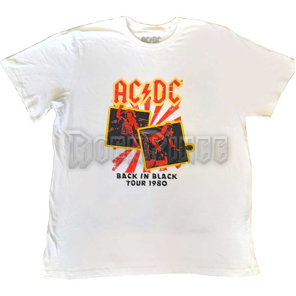 AC/DC - BACK IN BLACK TOUR 1980 (PLUS SIZES) - unisex póló - ACDCTS88MW00X