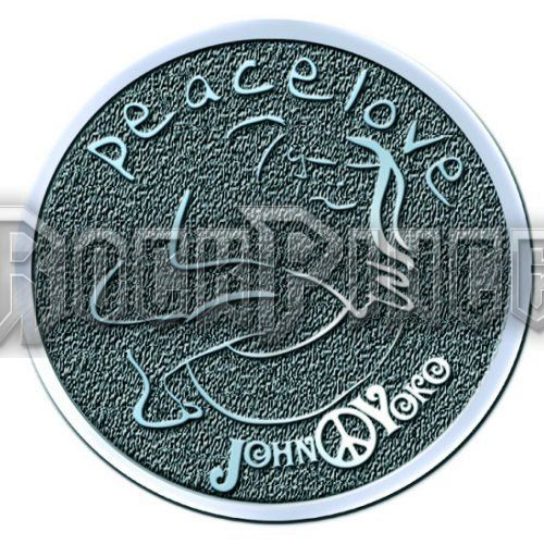 John Lennon: Peace & Love - Kitűző / Fémjelvény - JLMYSPIN03
