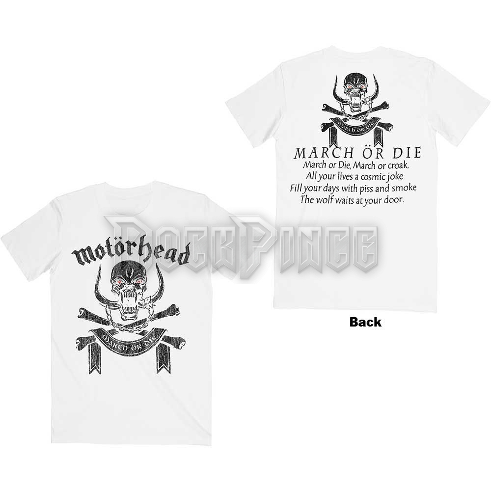 Motörhead - March or Die - unisex póló - MHEADTEE68MW