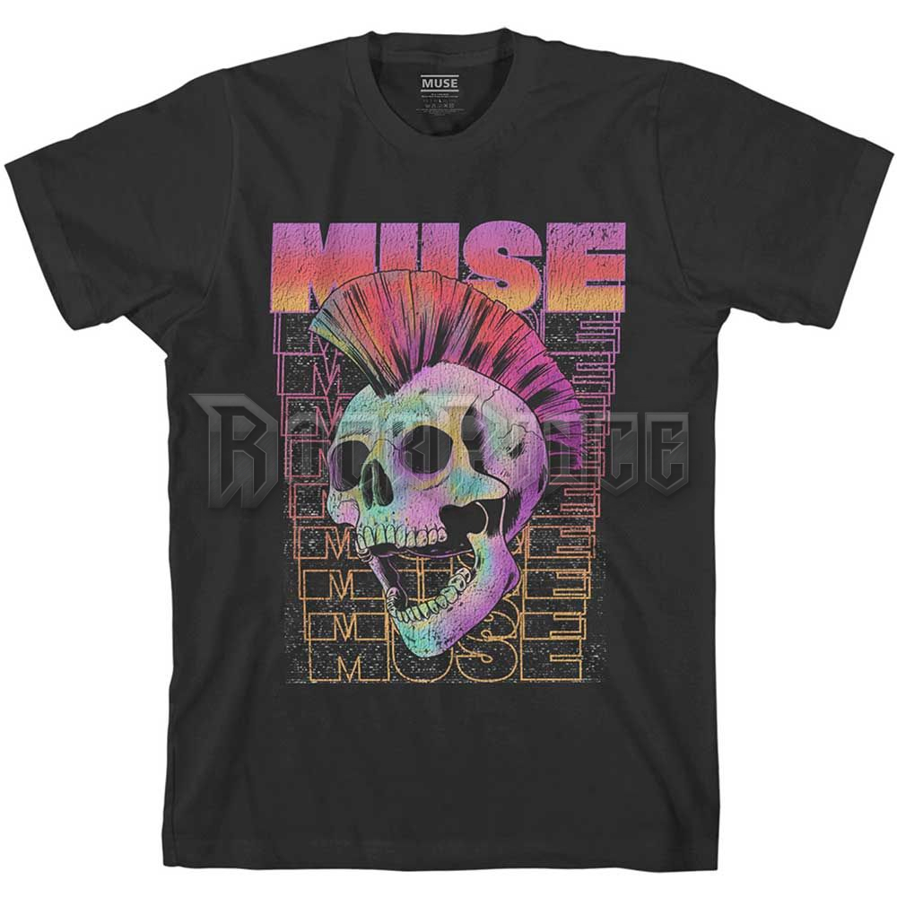 MUSE - Mowhawk Skull - unisex póló - MUSETS09MB