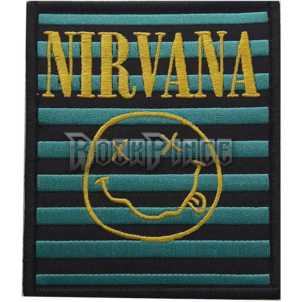 NIRVANA - Logo & Happy Face Stripes - kisfelvarró - NIRVPAT13