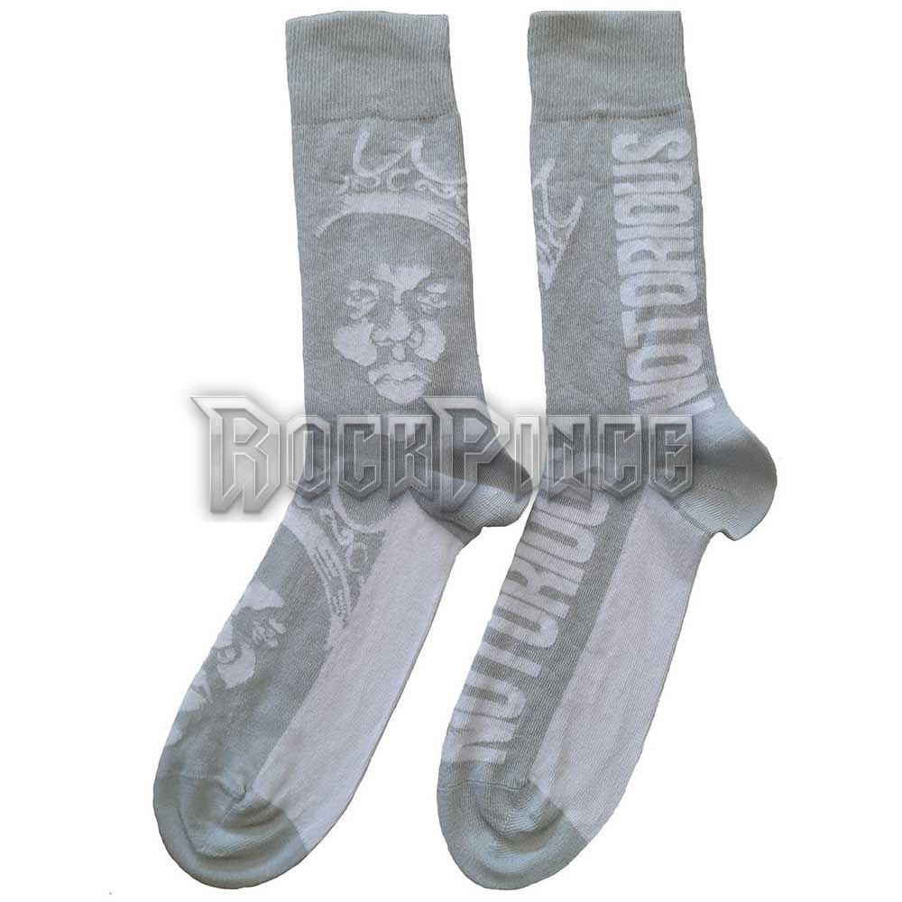 Biggie Smalls - Crown Monochrome - unisex boka zokni (egy méret: 40-45) - BIGSCK02MGR