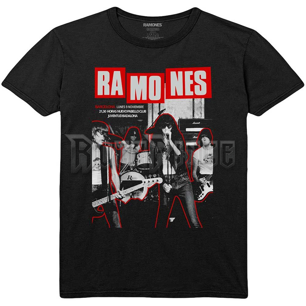 Ramones - Barcelona - unisex póló - RATS70MB