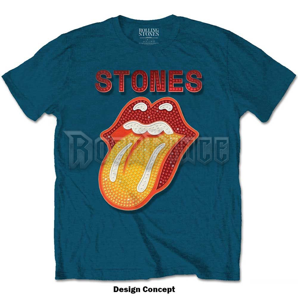 The Rolling Stones - Dia Tongue (Diamante) - unisex póló - RSTS194MT
