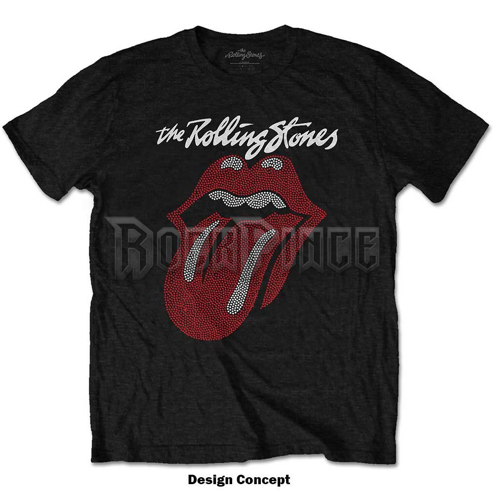 The Rolling Stones - Logo & Tongue (Diamante) - unisex póló - RSTS192MB