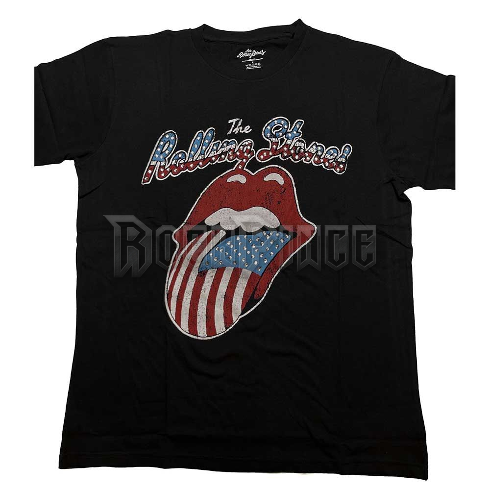 The Rolling Stones - USA Tongue (Diamante) - unisex póló - RSTS193MB