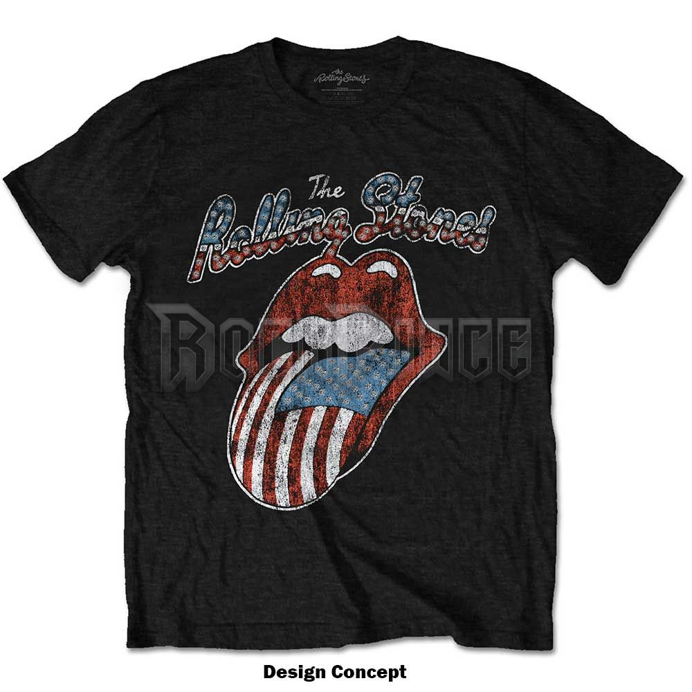 The Rolling Stones - USA Tongue (Diamante) - unisex póló - RSTS193MB
