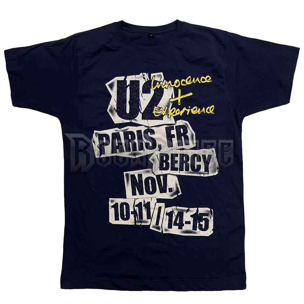 U2 - I+E PARIS EVENT 2018 - unisex póló - U2TOURTS08MDN