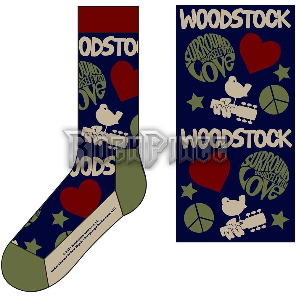 Woodstock - Surround Yourself - unisex boka zokni (egy méret: 40-45) - WOODSCK01MN