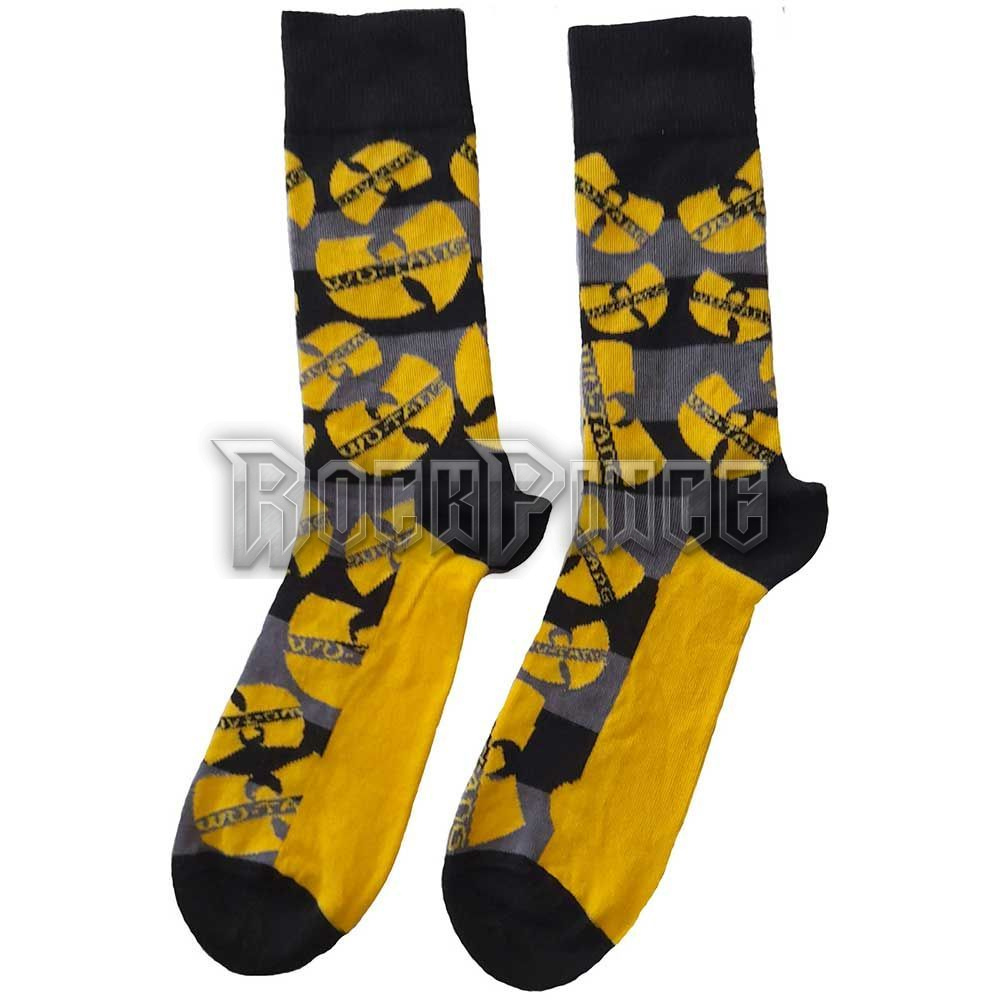 Wu-Tang Clan - Logos Yellow - unisex boka zokni (egy méret: 40-45) - WTCSCK02MB