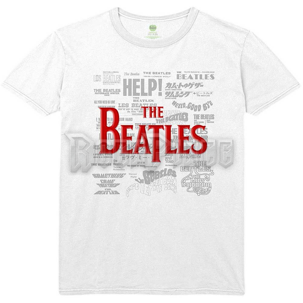 The Beatles - Titles & Logos - unisex póló - BEATTEE452MW