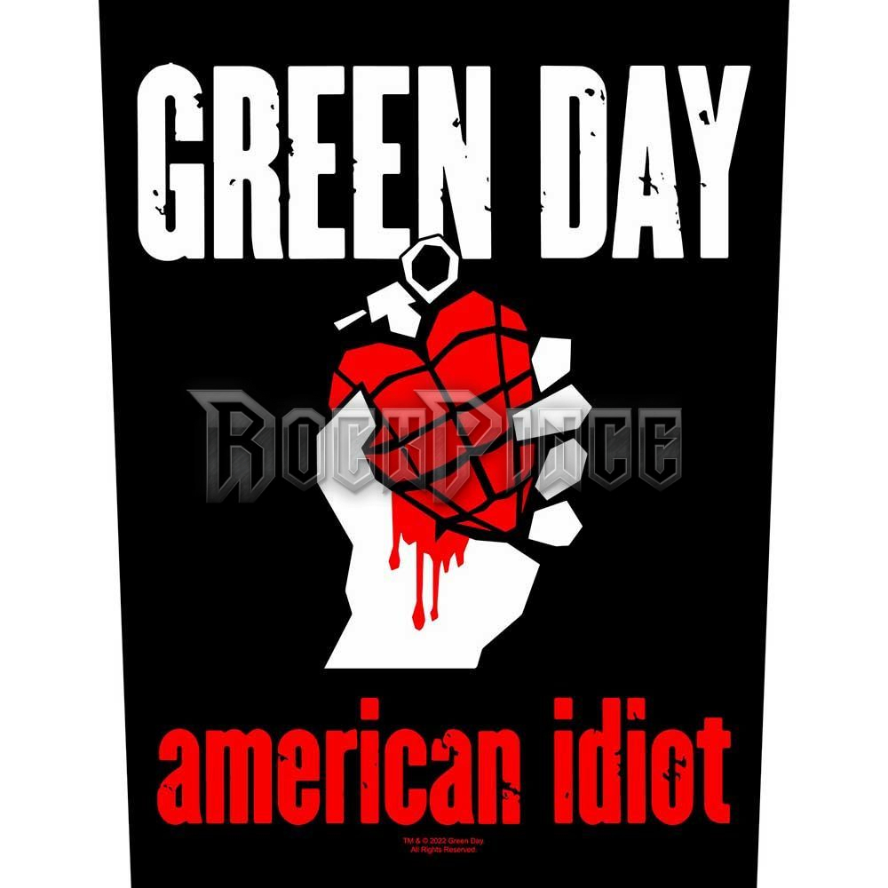 Green Day - American Idiot - hátfelvarró - BP1218