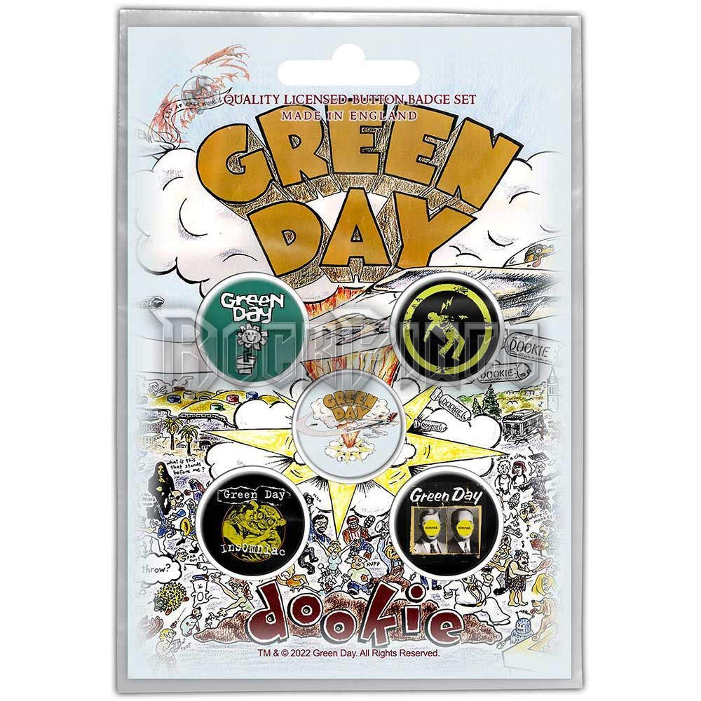 Green Day - Dookie - 5 db-os kitűző szett - BB090