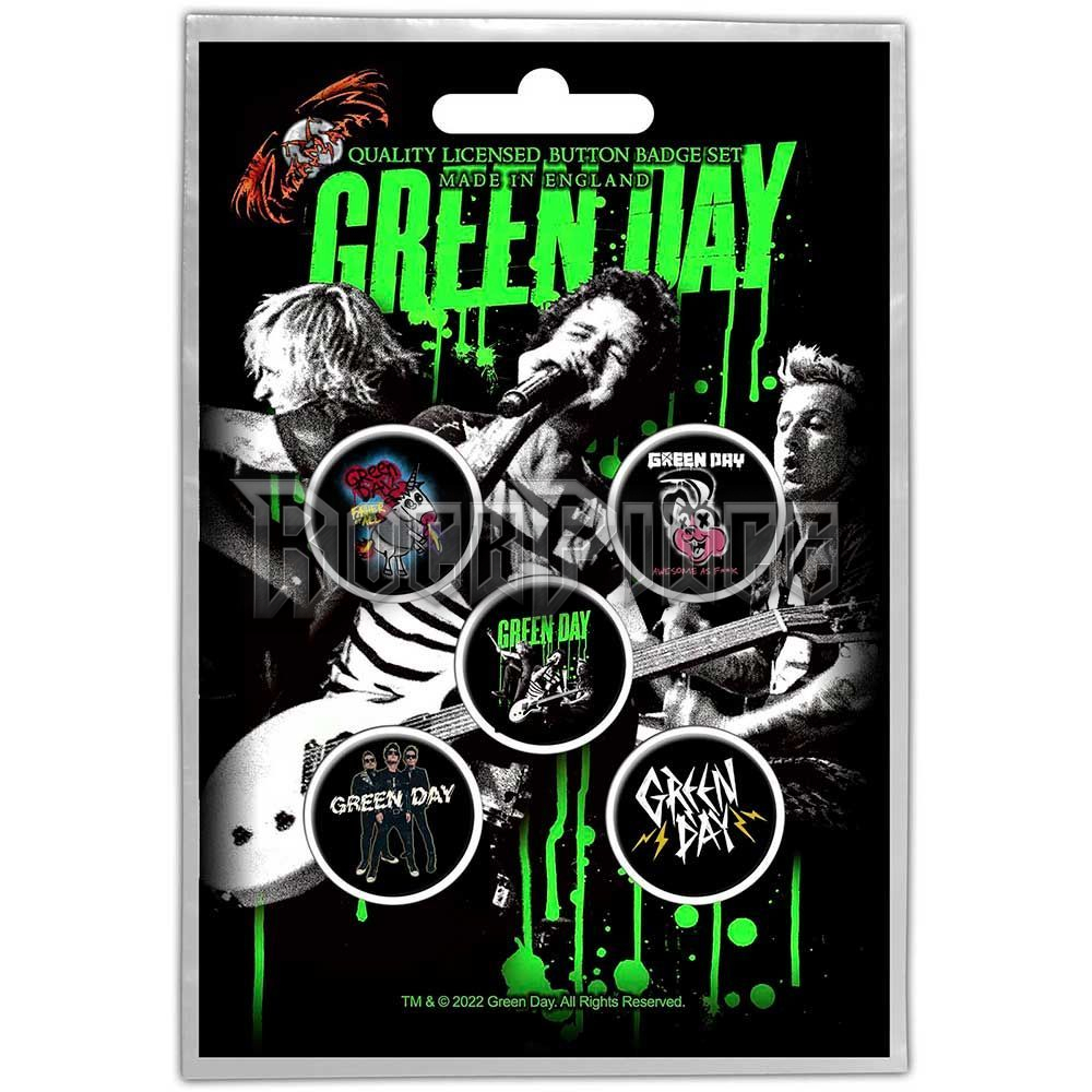 Green Day - Revolution - 5 db-os kitűző szett - BB091