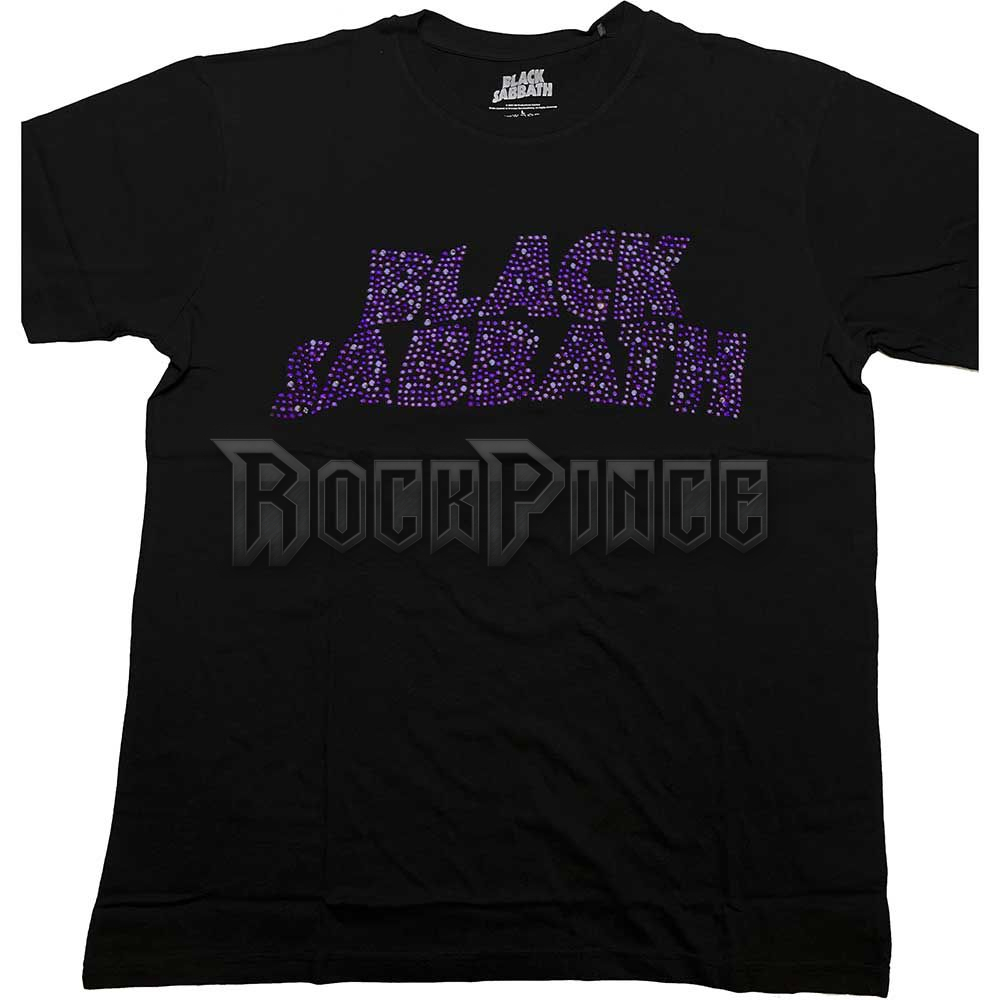 Black Sabbath - Wavy Logo (Diamante) - unisex póló - BSTS61MB