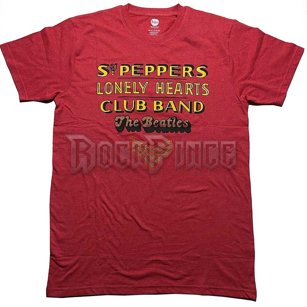 The Beatles - Sgt Pepper Stacked (Diamante) - unisex póló - BEATTEE459MR