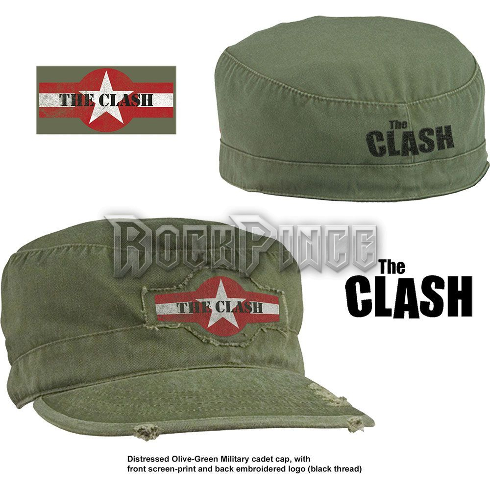 The Clash - Star Logo - unisex katonai sapka - CLMILCAP01GR02 (Large)