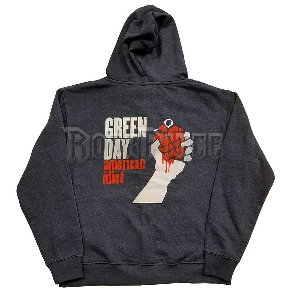 Green Day - American Idiot - unisex cipzáras kapucnis pulóver - GDZHD12MN