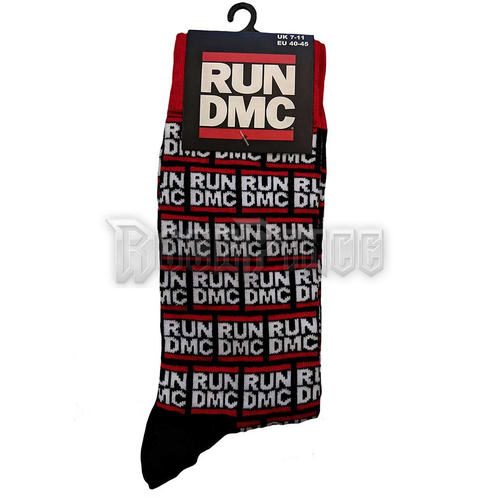 Run DMC - All Over Logo - unisex boka zokni (egy méret: 40-45) - RDMCSCK02MB