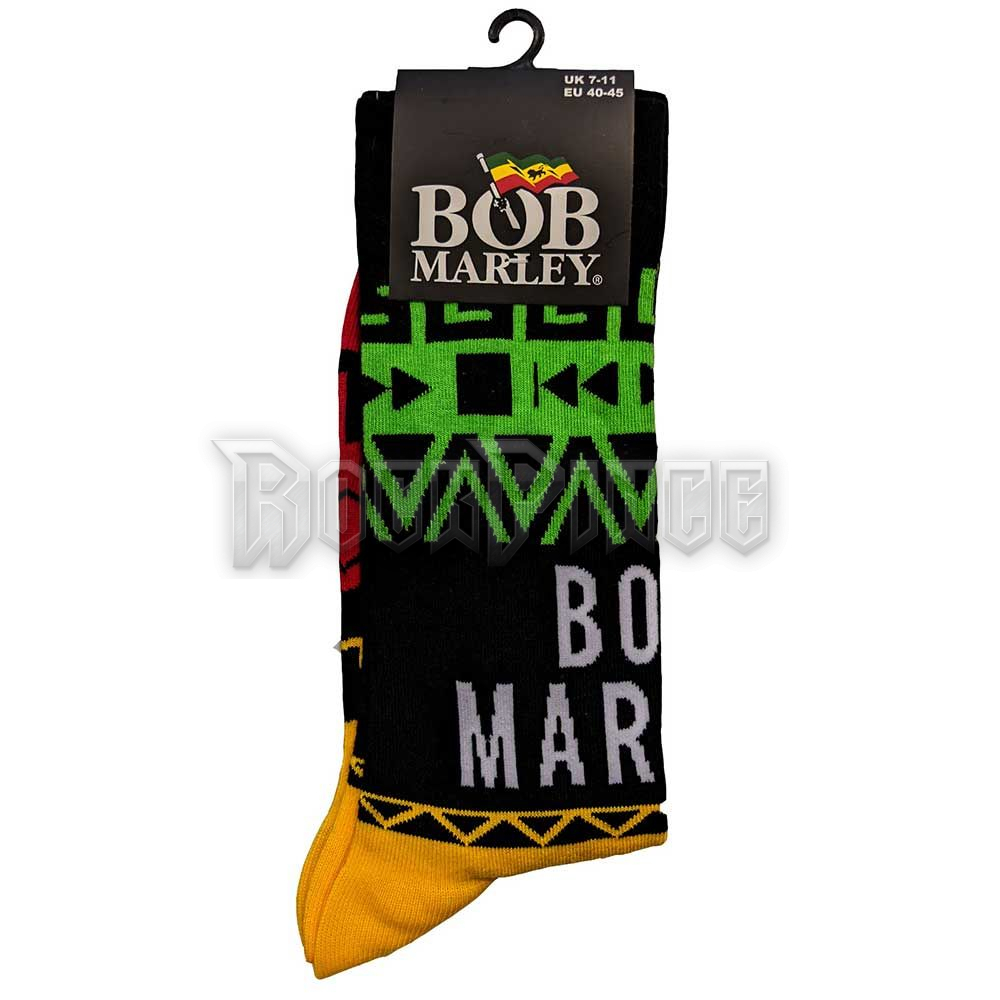 Bob Marley - Press Play - unisex boka zokni (egy méret: 40-45) - BMASCK04MB