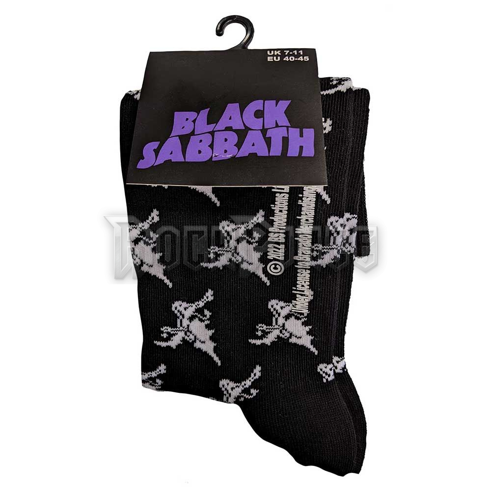 Black Sabbath - Demon Pattern - unisex boka zokni (egy méret: 40-45) - BSSCK06MB