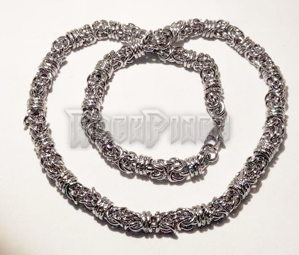 Byzantine Twisted Ring Chain - acél nyaklánc