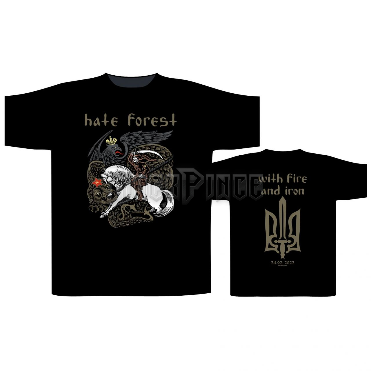 HATE FOREST - WITH FIRE AND IRON - unisex póló - ST2566
