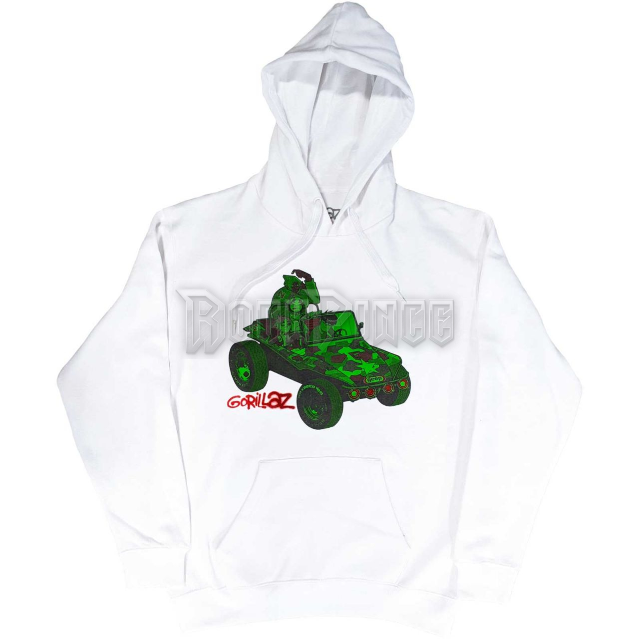 Gorillaz - Green Jeep - unisex kapucnis pulóver - GORHD01MW