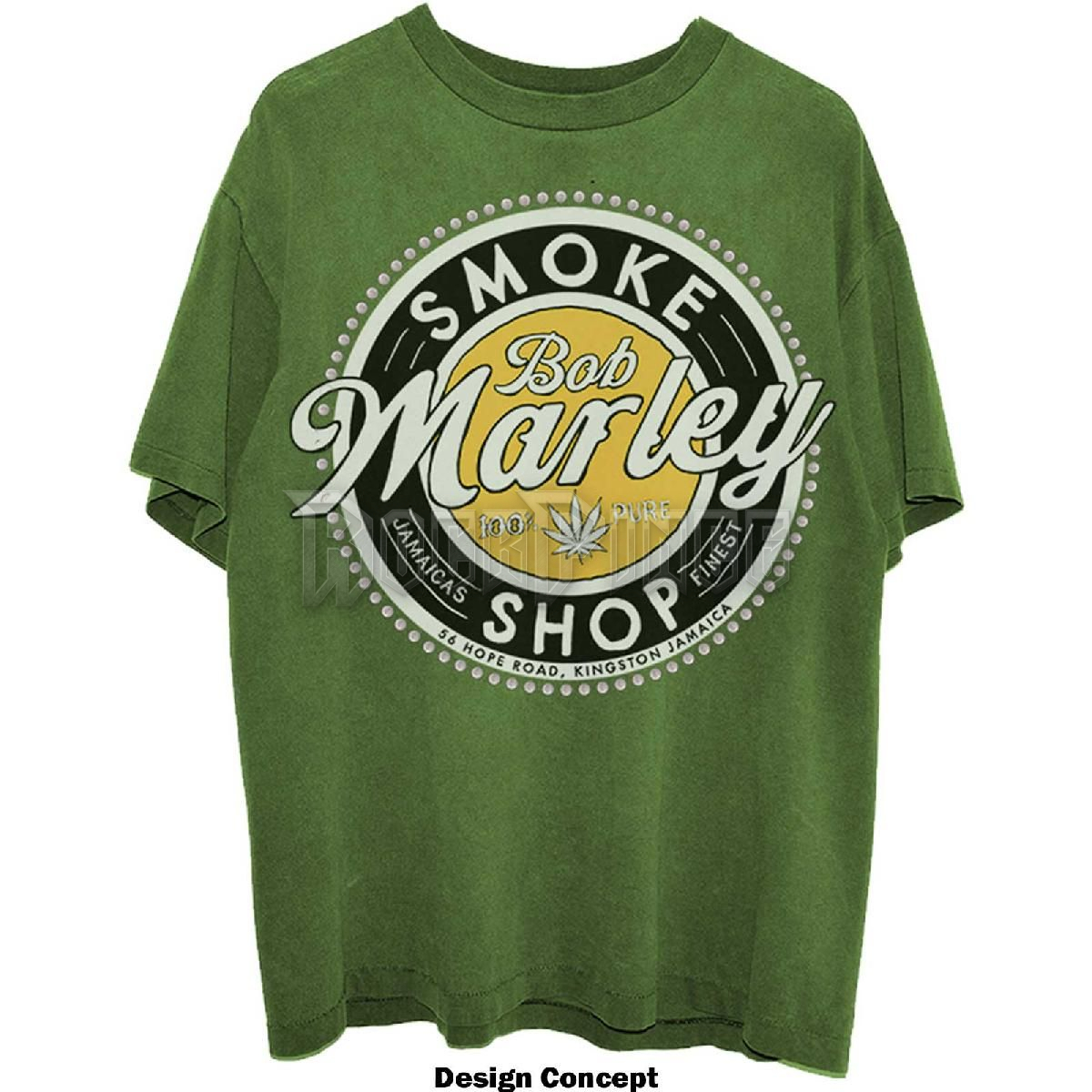 Bob Marley - Smoke Shop - unisex póló - BMATS51MGR