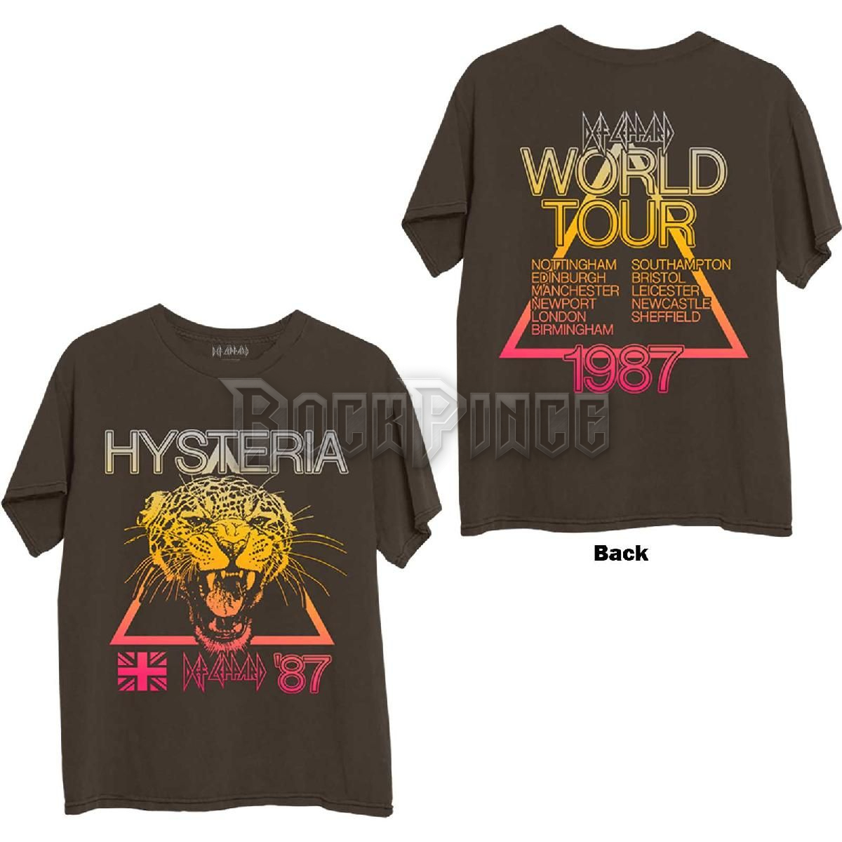 Def Leppard - Hysteria World Tour - unisex póló - DEFLTS21MBR