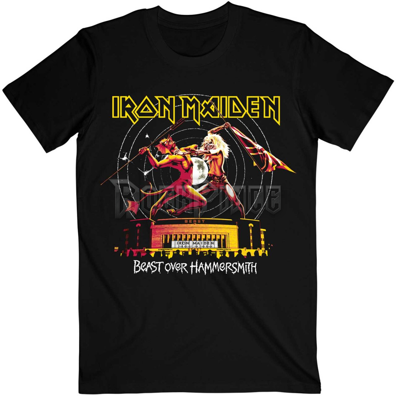 Iron Maiden - Beast Over Hammersmith Eddie & Devil Tonal - unisex póló - IMTEE155MB