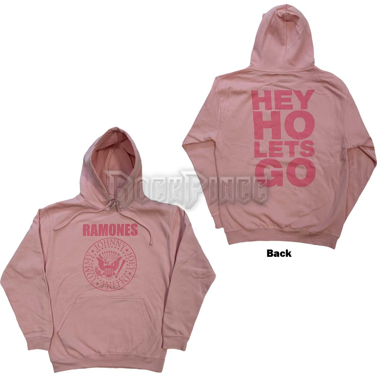 Ramones - Pink Hey Ho Seal - unisex kapucnis pulóver - RAHD10MP