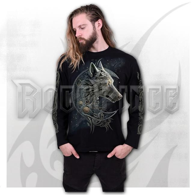 CELTIC WOLF - Longsleeve T-Shirt Black - T220M301