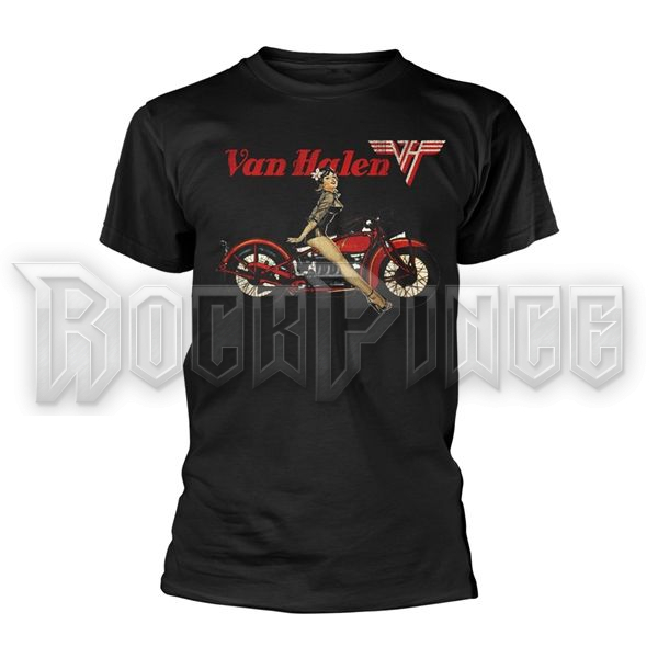 VAN HALEN - PINUP MOTORCYCLE - unisex póló - MTRAF10900023