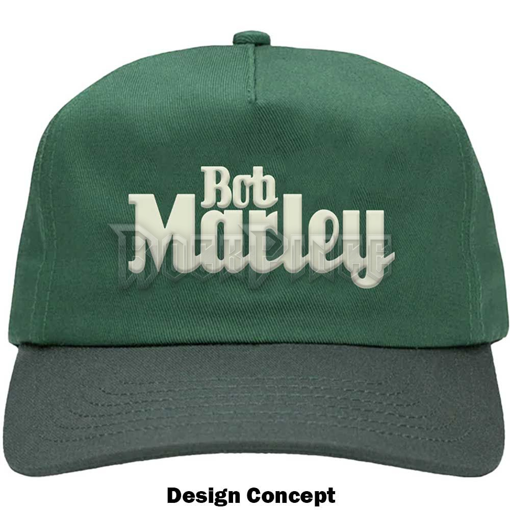 Bob Marley - Text Logo - baseball sapka - BMAMBCAP03GR