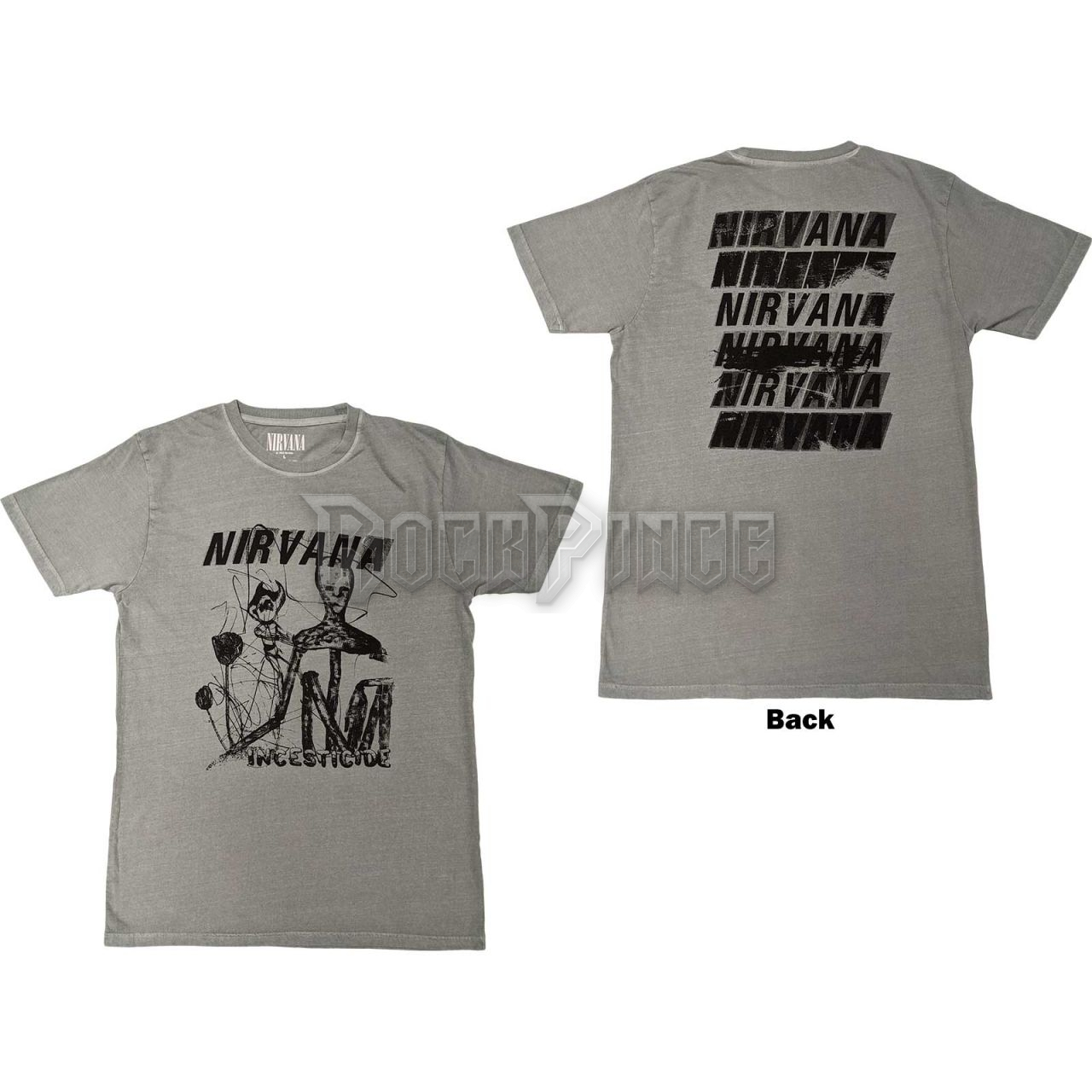 Nirvana - Incesticide Stacked Logo - unisex póló - NIRVTS59MGR