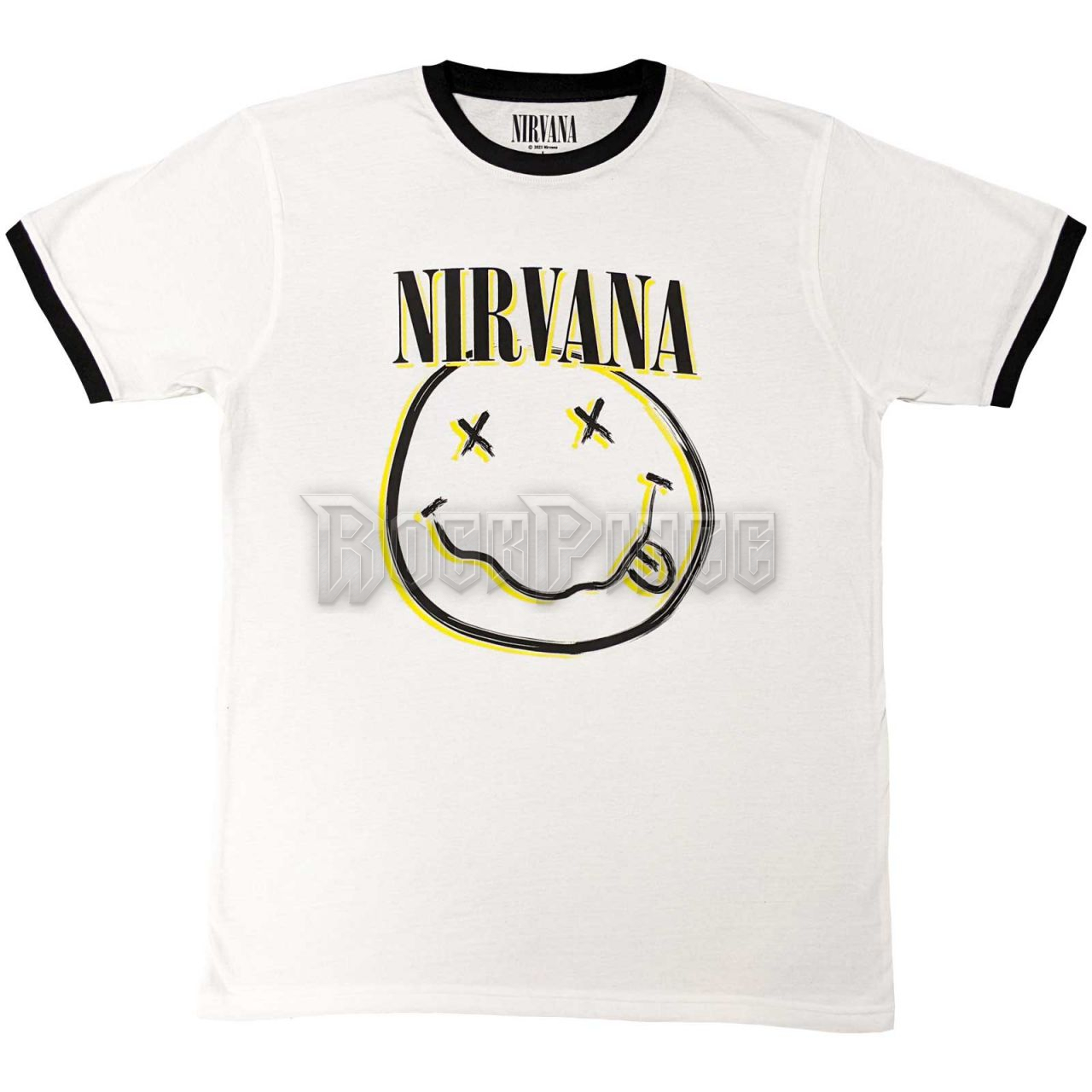 Nirvana - Double Happy Face - unisex póló - NIRVTS56MW
