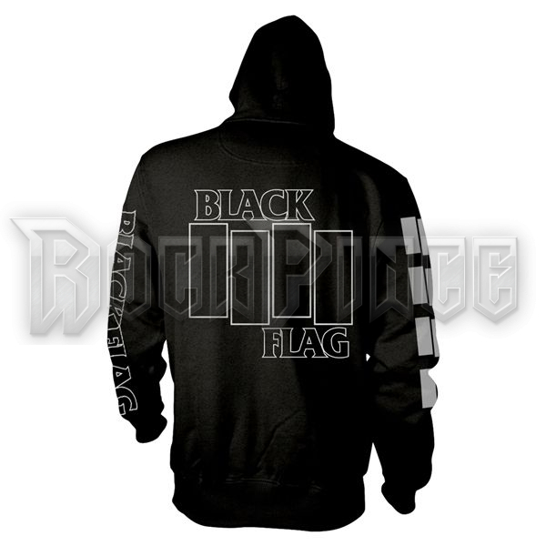BLACK FLAG - LOGO - cipzáras kapucnis pulóver - PH13149HSWZ
