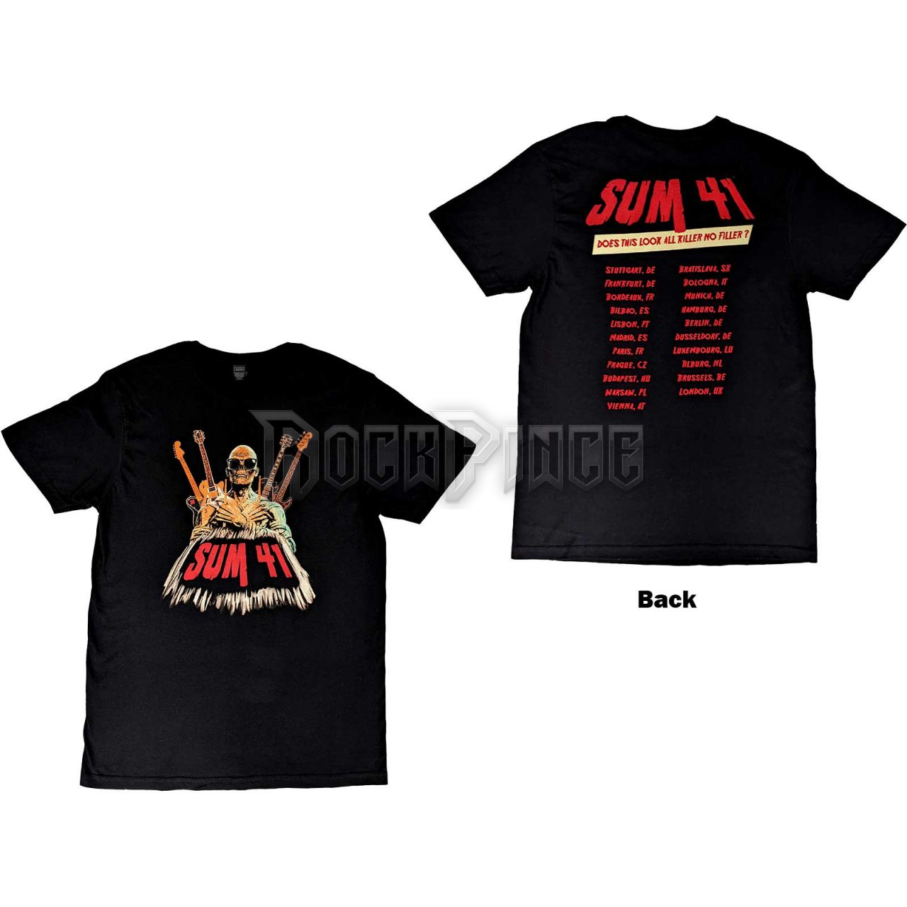 Sum 41 - Does This Look Like All Killer No Filler European Tour 2022 - unisex póló - SUMTS09MB