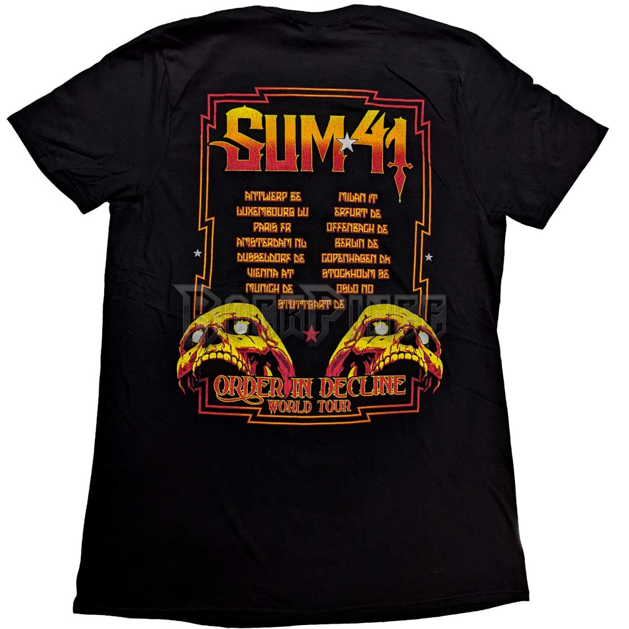 Sum 41 - Order In Decline Tour 2020 Candle Skull - unisex póló - SUMTS05MB
