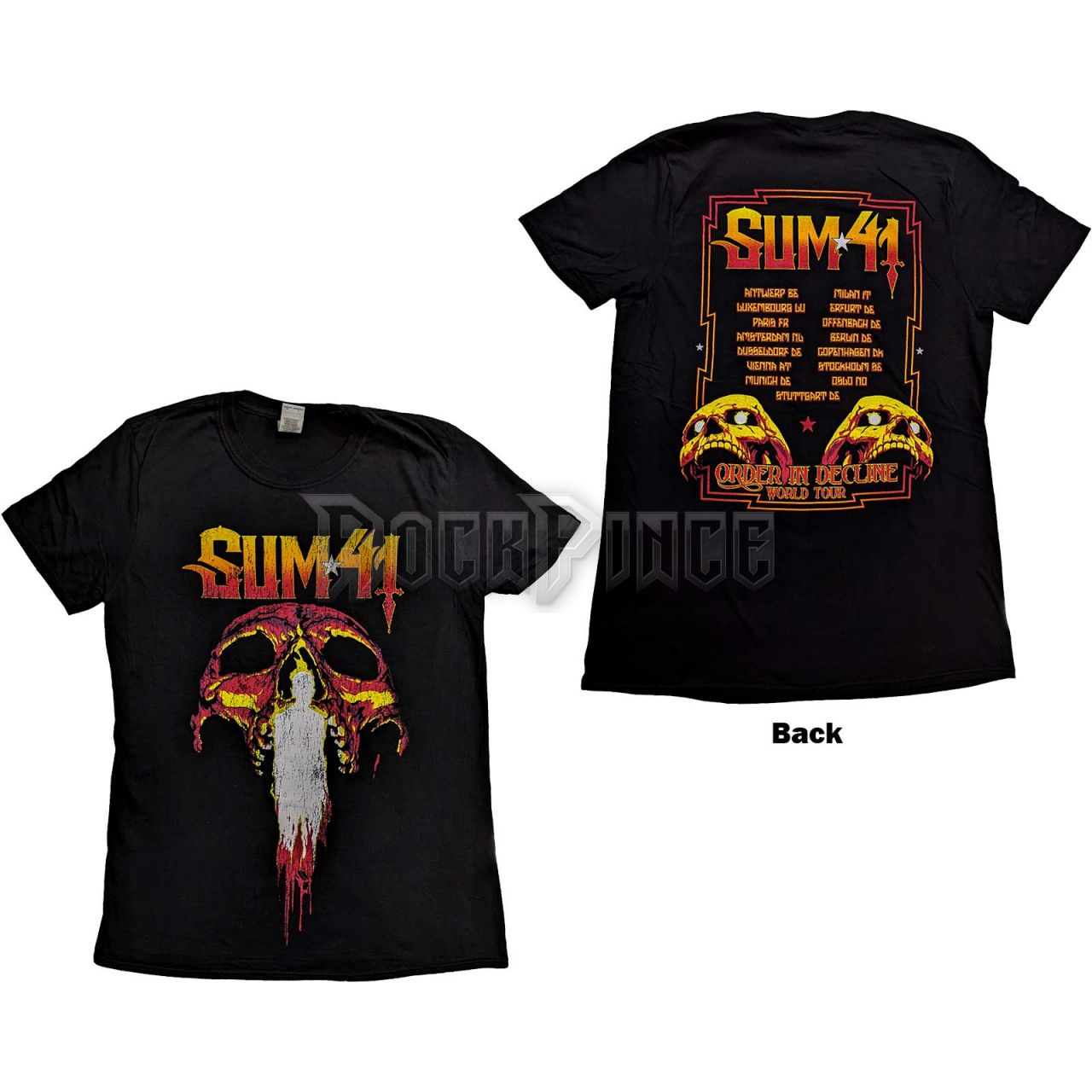 Sum 41 - Order In Decline Tour 2020 Candle Skull - unisex póló - SUMTS05MB