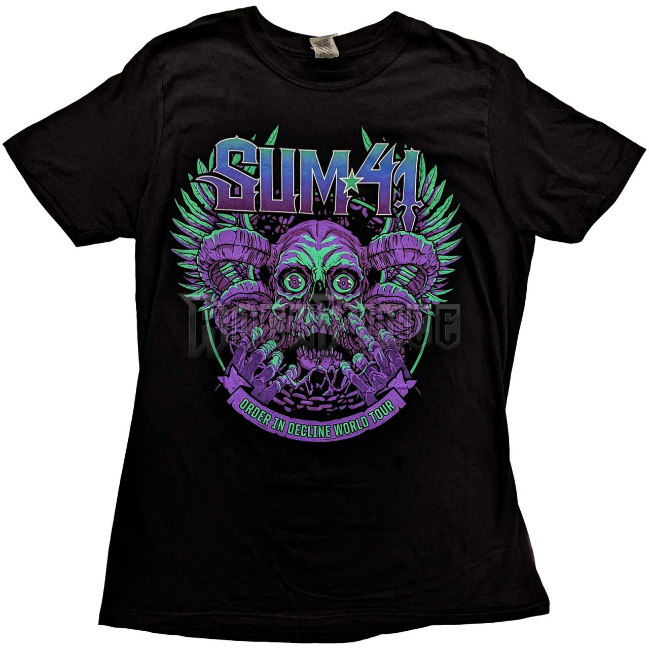 Sum 41 - Order In Decline Tour 2020 Purple Skull - unisex póló - SUMTS07MB