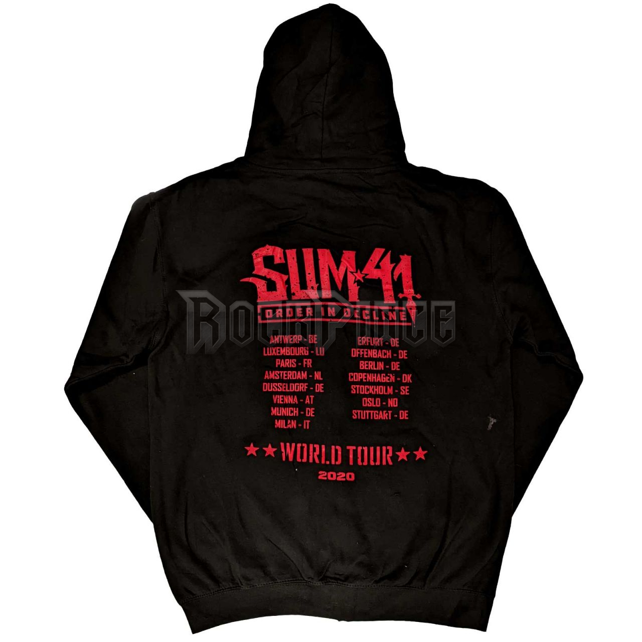 Sum 41 - Order In Decline Tour 2020 - unisex cipzáras kapucnis pulóver - SUMZHD08MB