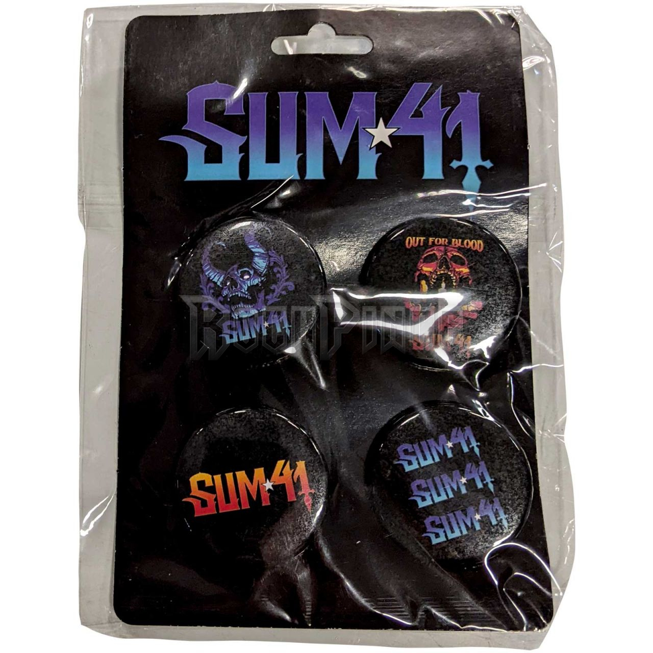 Sum 41 - Out For Blood - 4 db-os kitűző szett - SUMPINSET01