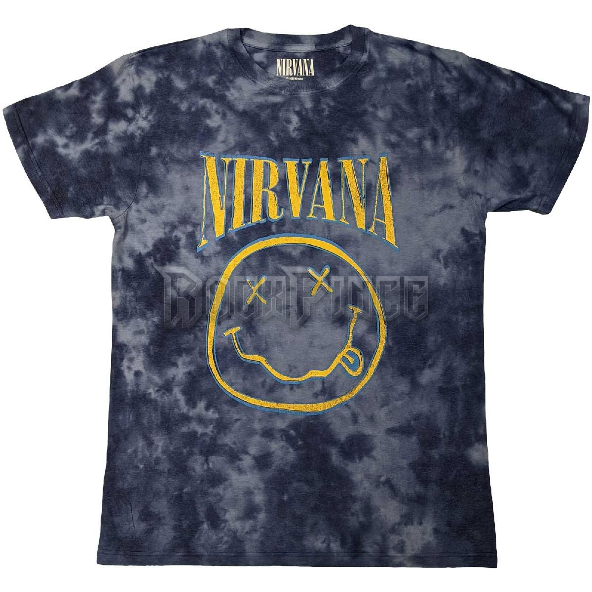 Nirvana - Happy Face Blue Stroke - unisex póló - NIRVTS76MDD