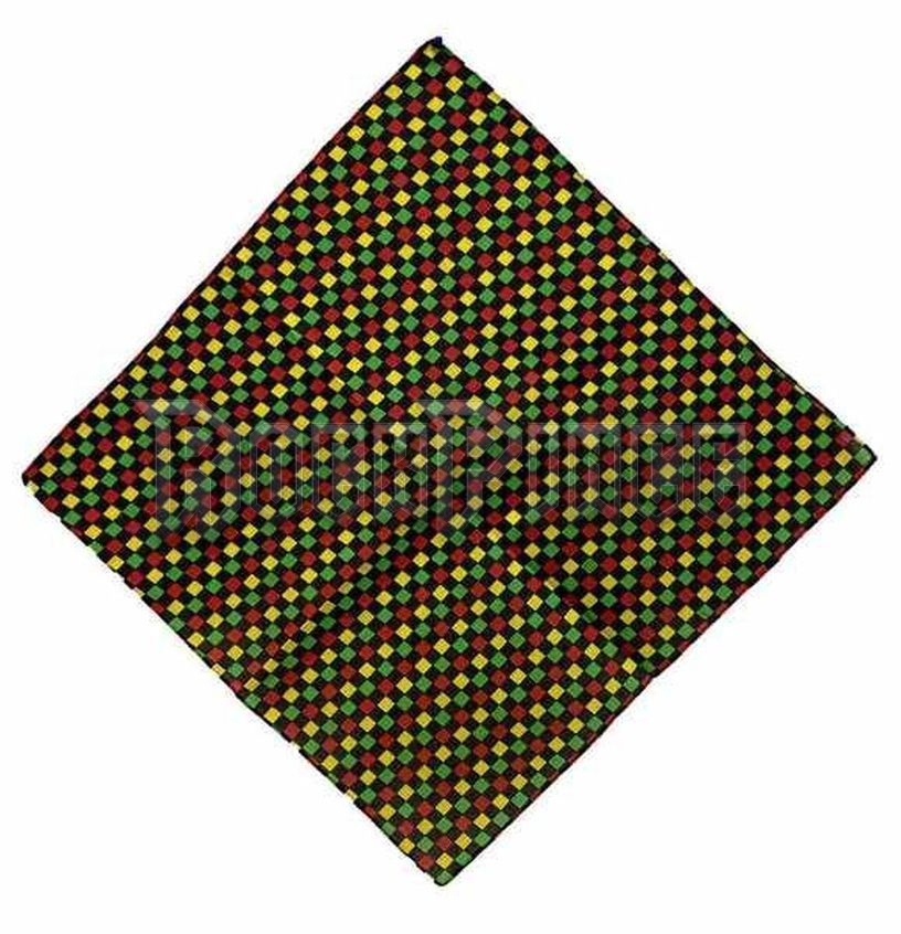 Checkered Bandana Rasta Color - kendő/bandana