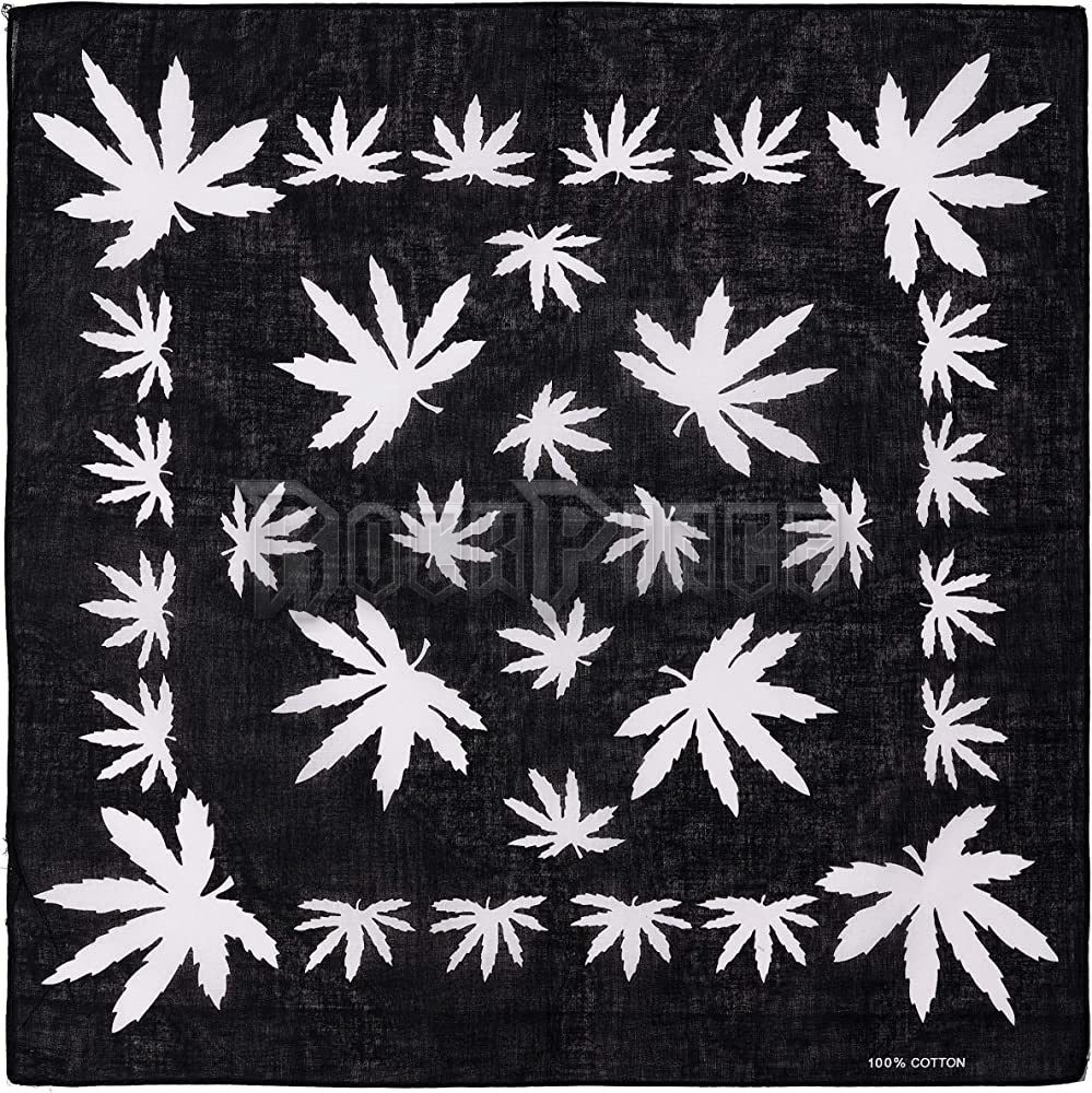 Black & With Cannabis - kendő/bandana