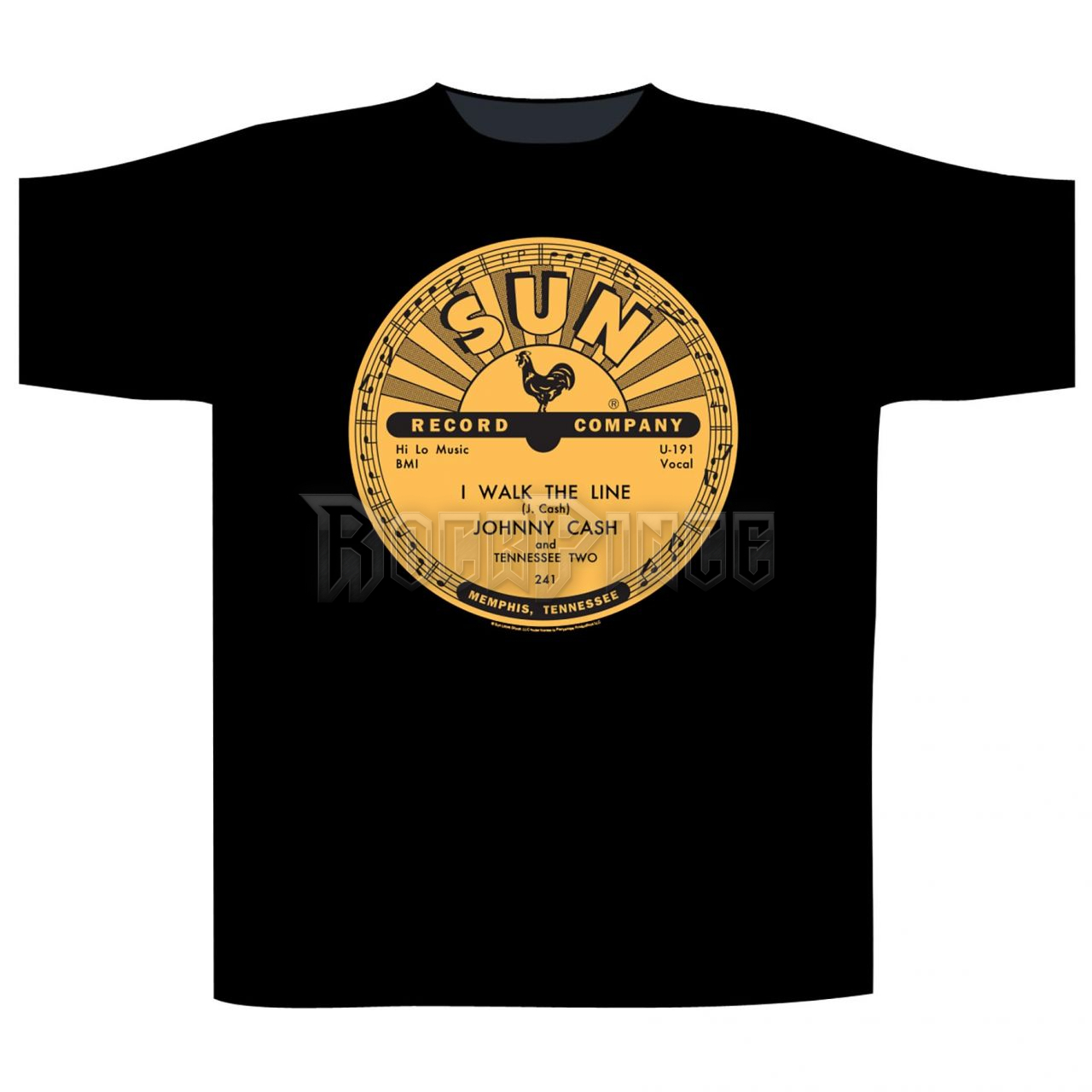 SUN RECORDS - "I WALK THE LINE" JOHNNY CASH - unisex póló - ST2600