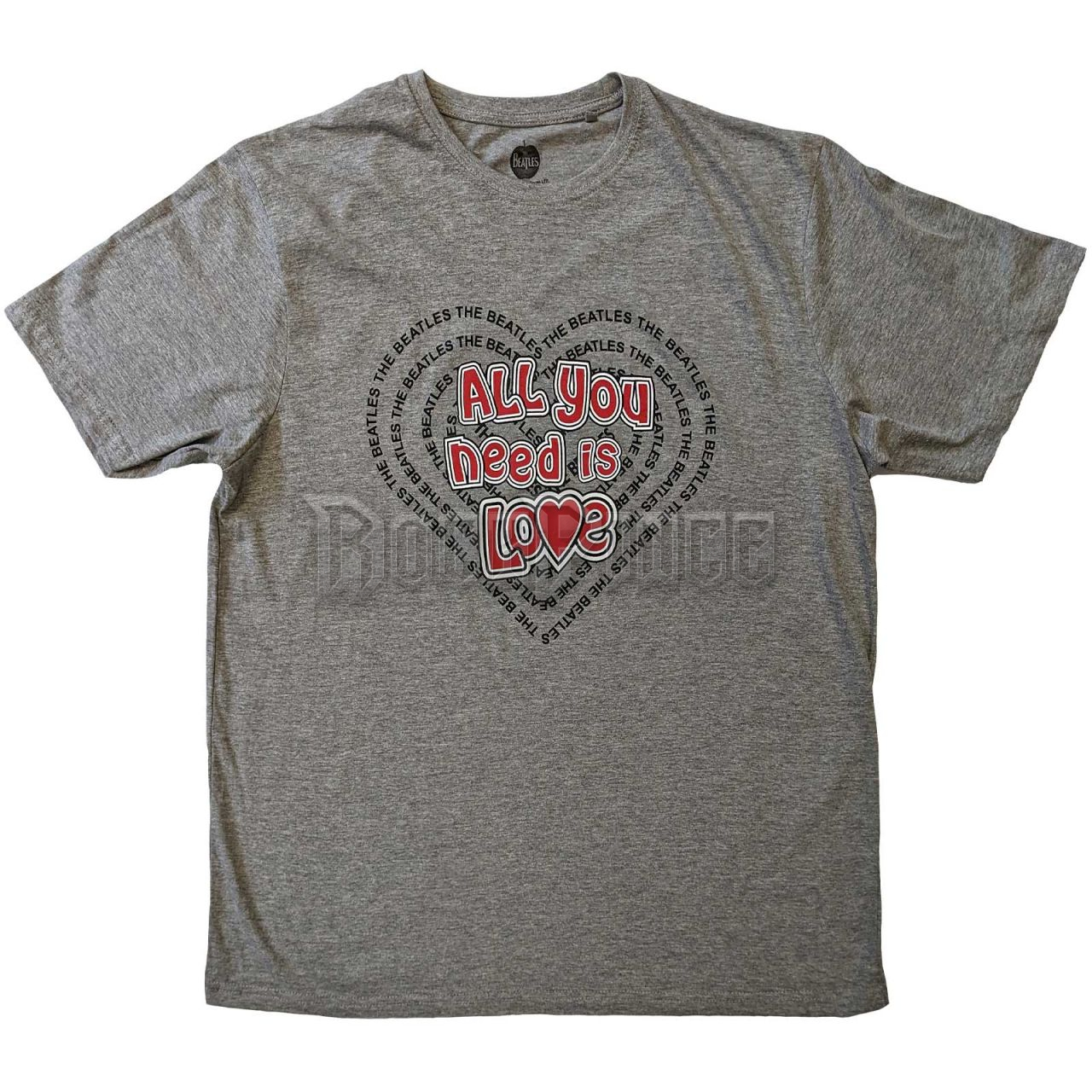 The Beatles - All You Need Is Love Heart - unisex póló - BEATTEE530MG